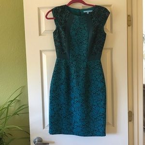 Antonio Melani Print Teal Dress